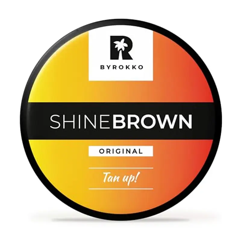 BYROKKO Shine Brown Crema Abbronzante Solare (210 ml), Acceleratore Abbronzatura efficace al Sole e nei Lettini Solari, con Ingredienti Naturali, per Tutte le tonalità di pelle
