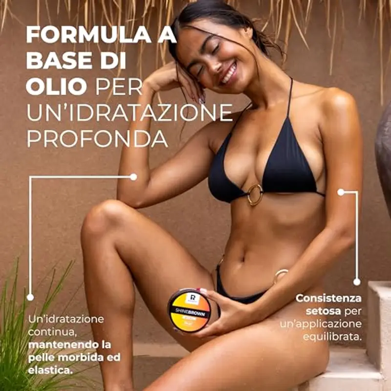 BYROKKO Shine Brown Crema Abbronzante Solare (210 ml), Acceleratore Abbronzatura efficace al Sole e nei Lettini Solari, con Ingredienti Naturali, per Tutte le tonalità di pelle miniatura 2