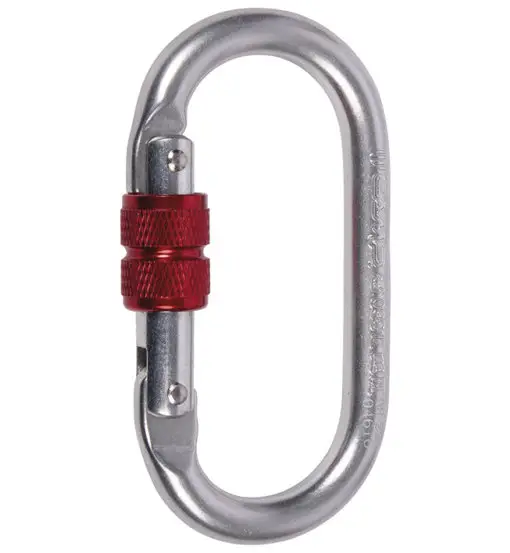 Steel Oval Lock - moschettone Grey