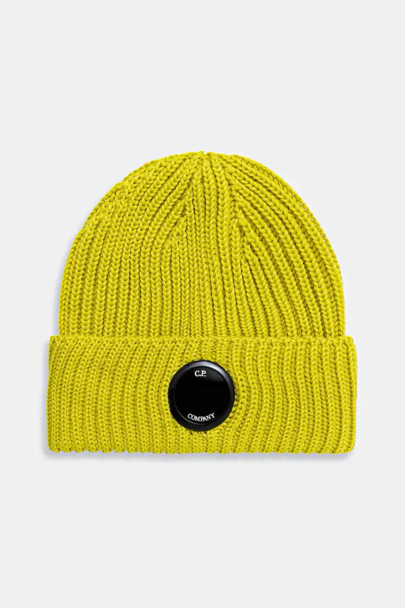 berretto in lana colore verde 19CMAC739A005509A Giallo