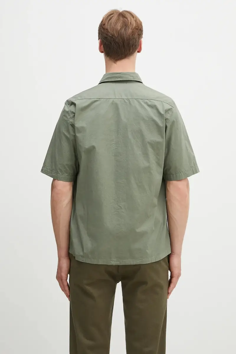 camicia in cotone Verde miniatura 3