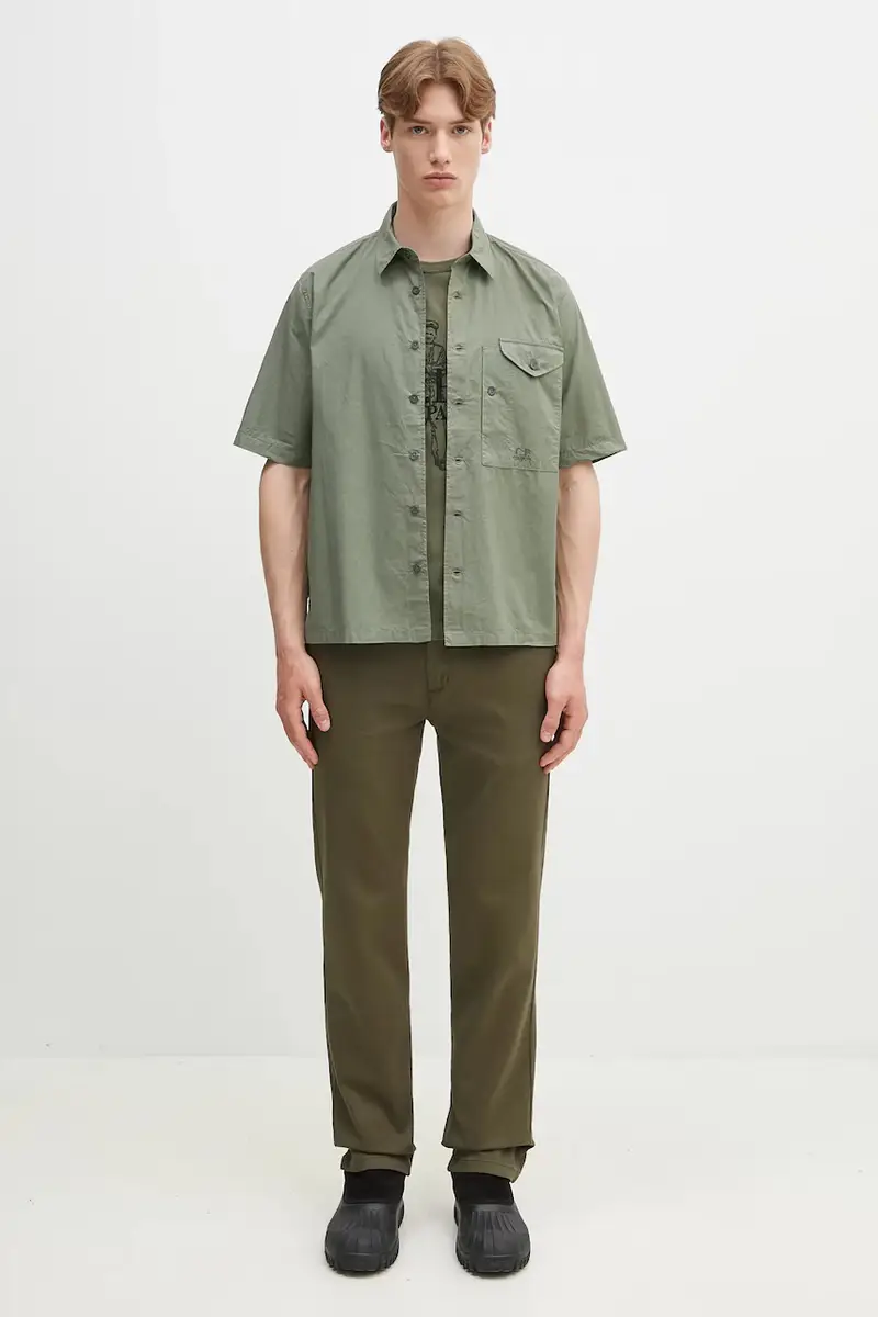 camicia in cotone Verde miniatura 5