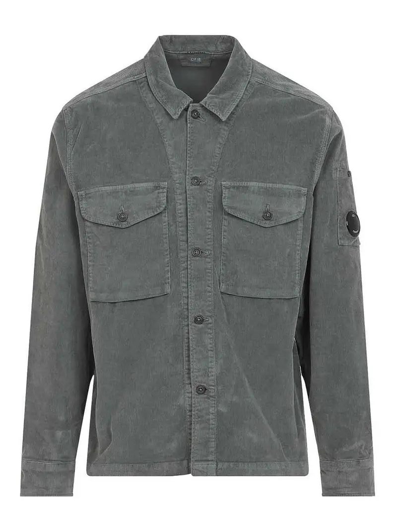 CP Company Suduroy Overshirt Argento