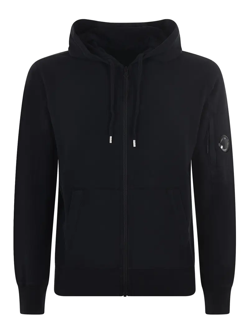 Felpa con cappuccio c p azienda in cotone Nero