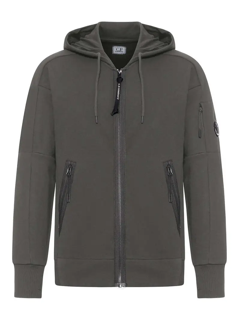 Felpa con cappuccio in pile Grigio