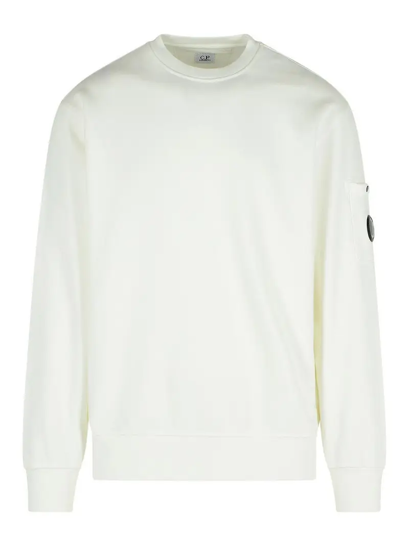 Felpa di cotone bianco