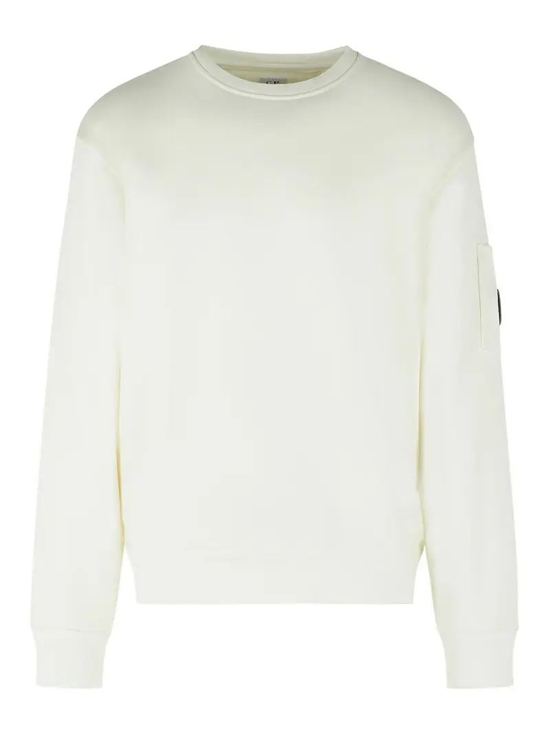 Felpa in cotone bianco