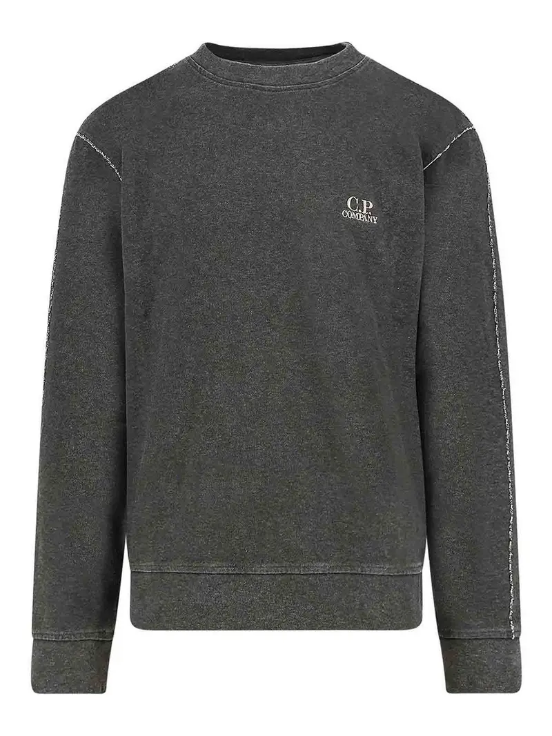 Felpa In Cotone Grigio