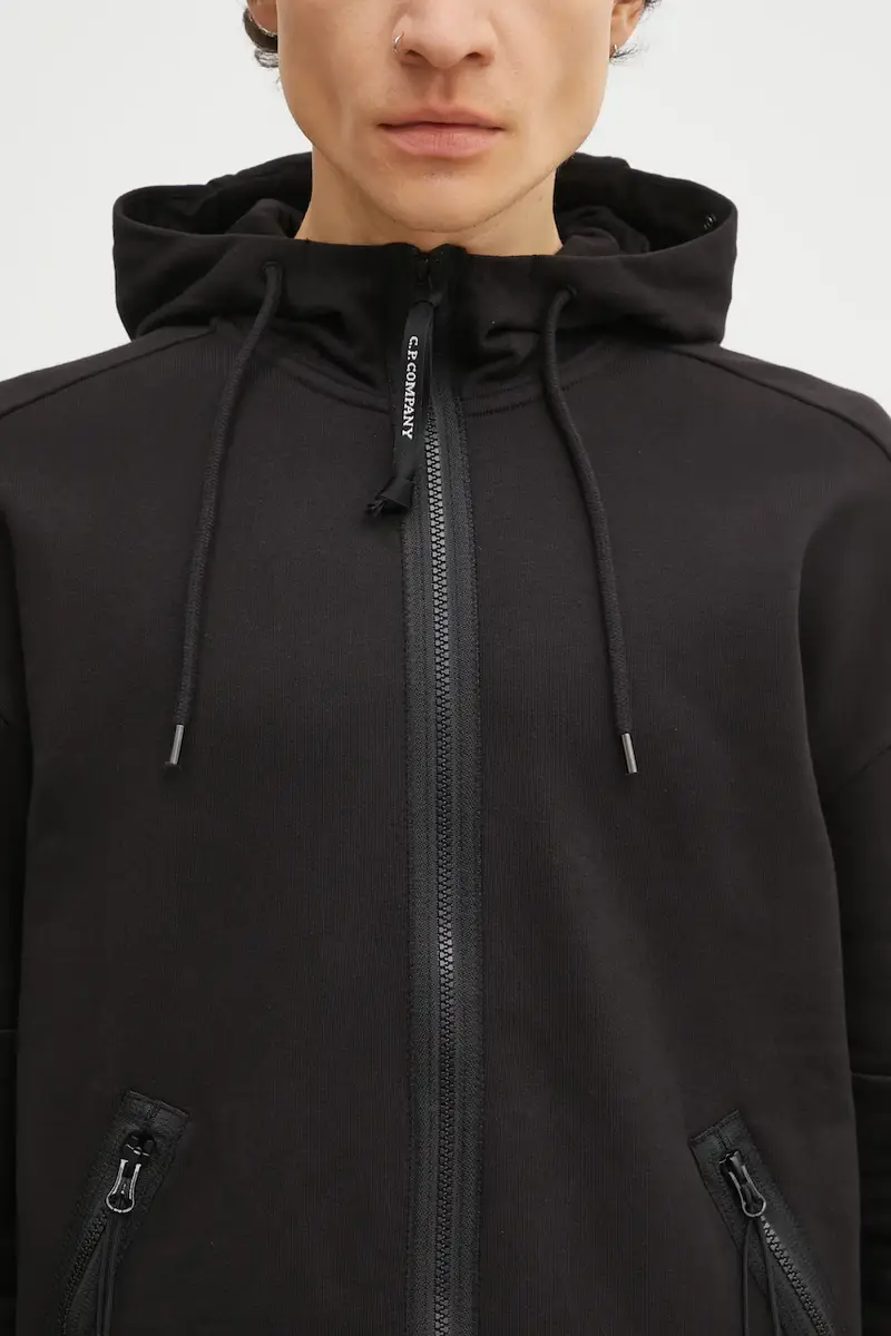 felpa in cotone Nero miniatura 5