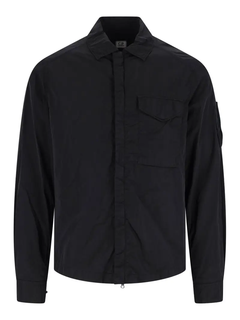 Giacca Camicia Logo Nero