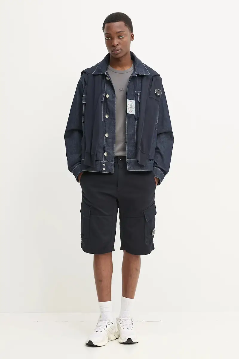 giacca di jeans colore blu navy 18CMOW188A110295W miniatura 2