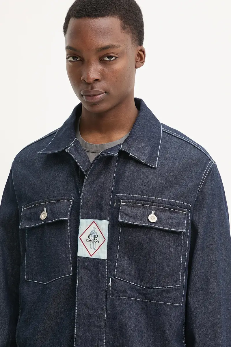 giacca di jeans colore blu navy 18CMOW188A110295W miniatura 4