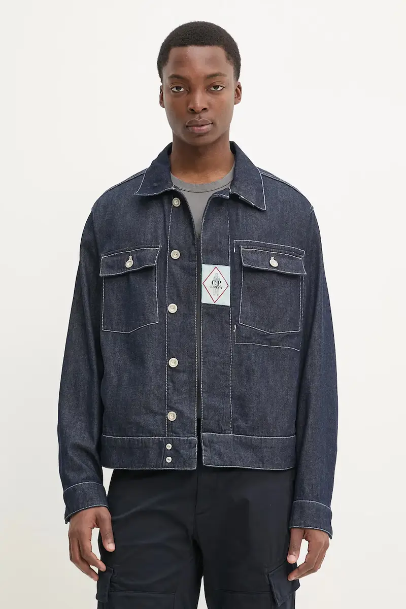 giacca di jeans colore blu navy 18CMOW188A110295W