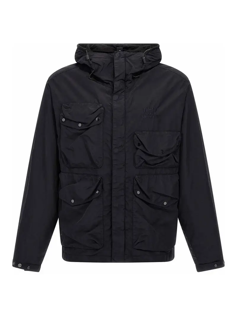 Giacca in nylon piatto Blu