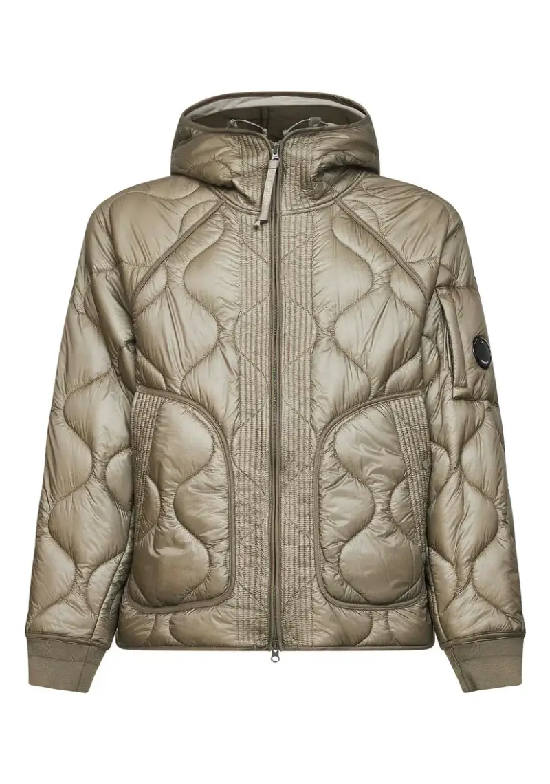 Giubbotto hooded padded beige