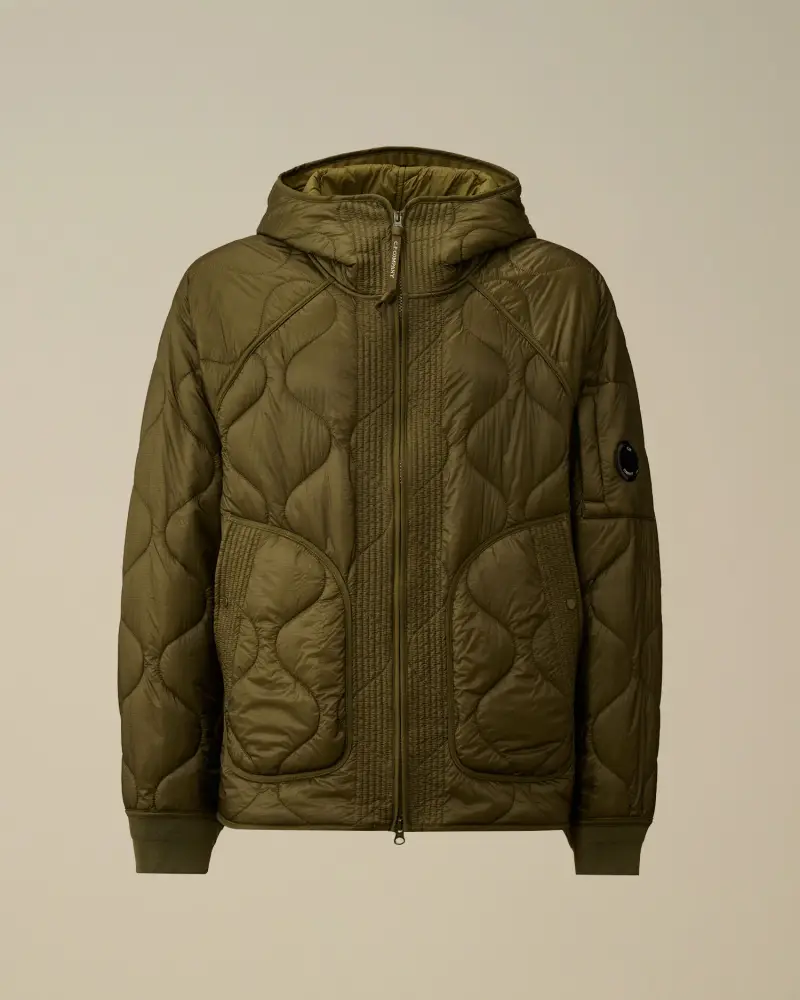 Giubbotto hooded padded Verde militare