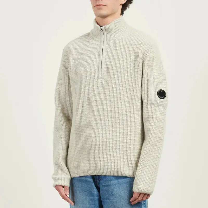 Maglieria Mezza Zip GRIGIO miniatura 3