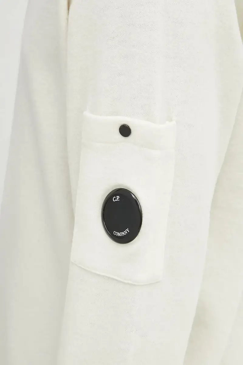 maglione con lana colore beige 19CMKN198A110468A miniatura 4