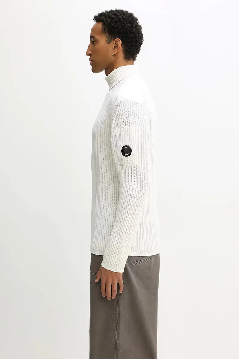 maglione con lana colore beige 19CMKN220A006595A miniatura 2