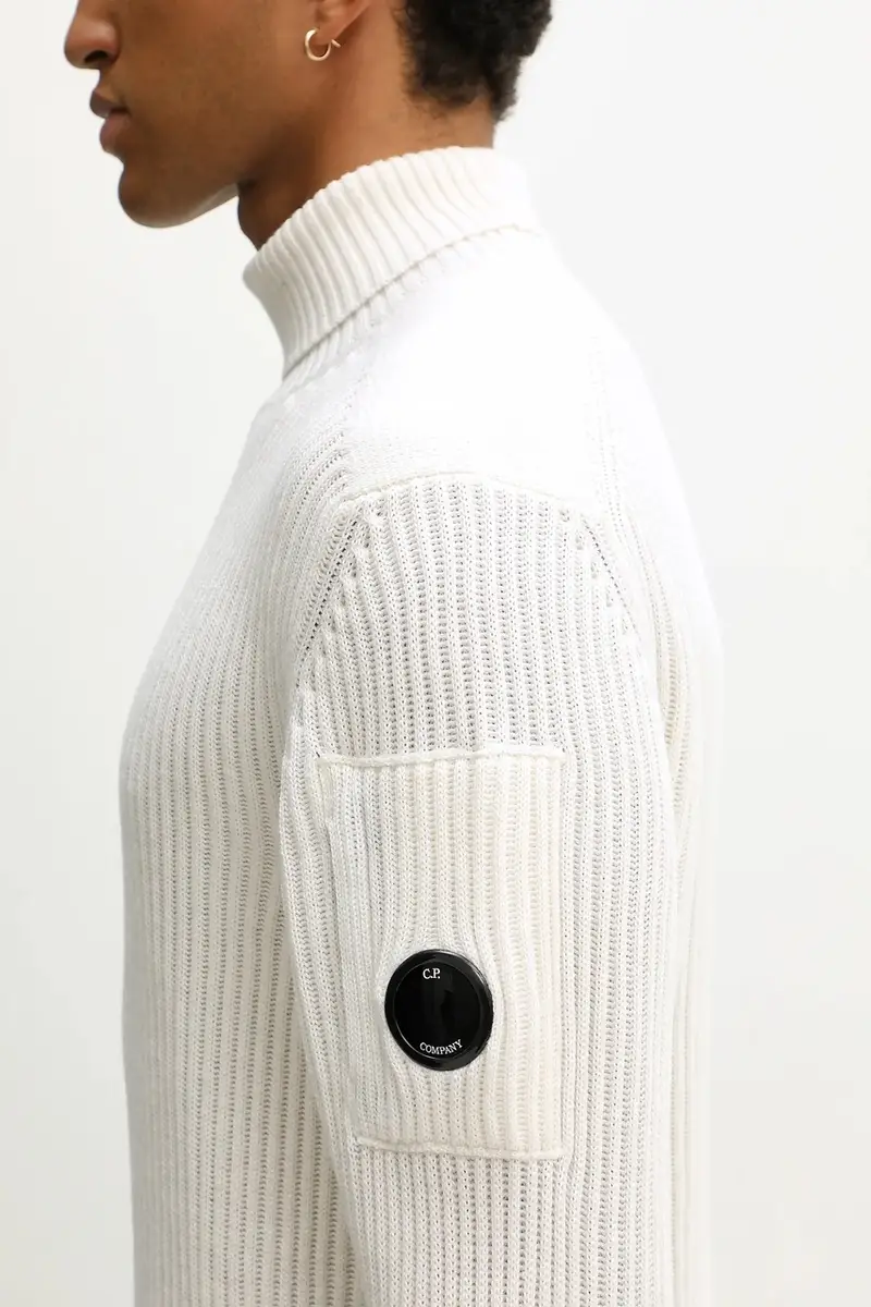 maglione con lana colore beige 19CMKN220A006595A miniatura 4