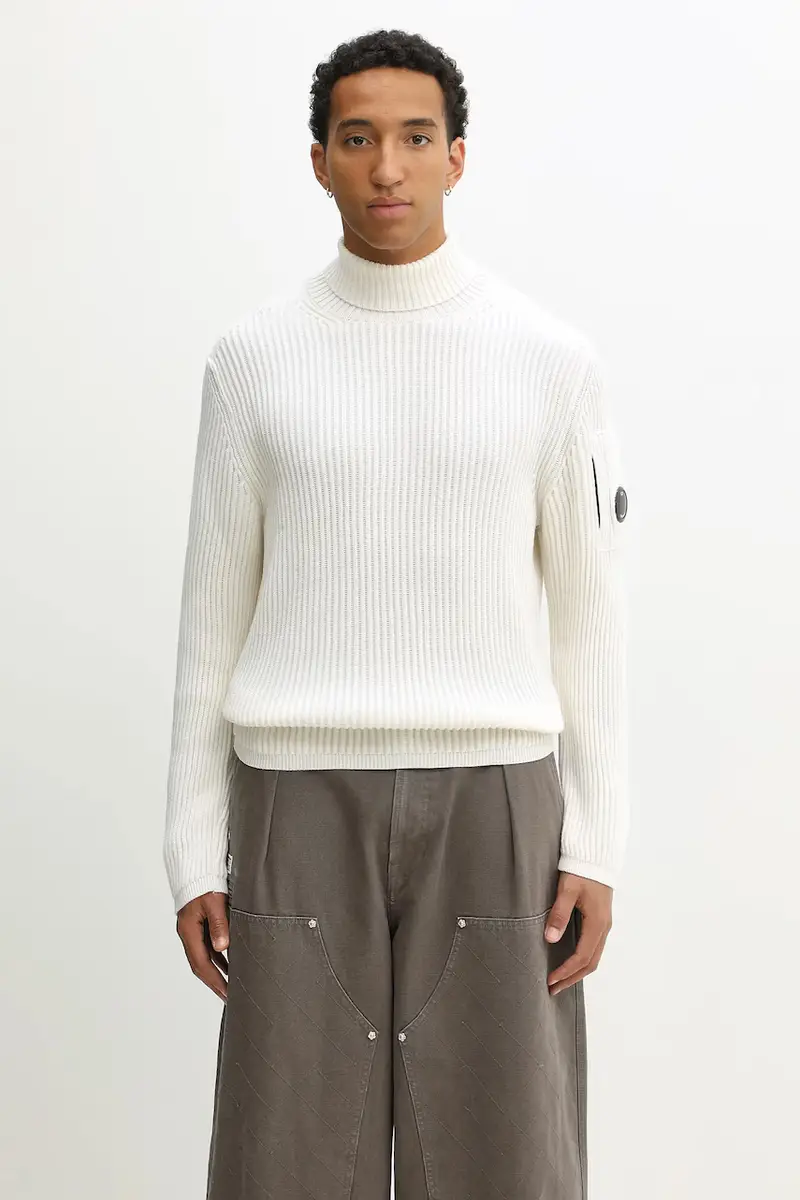 maglione con lana colore beige 19CMKN220A006595A