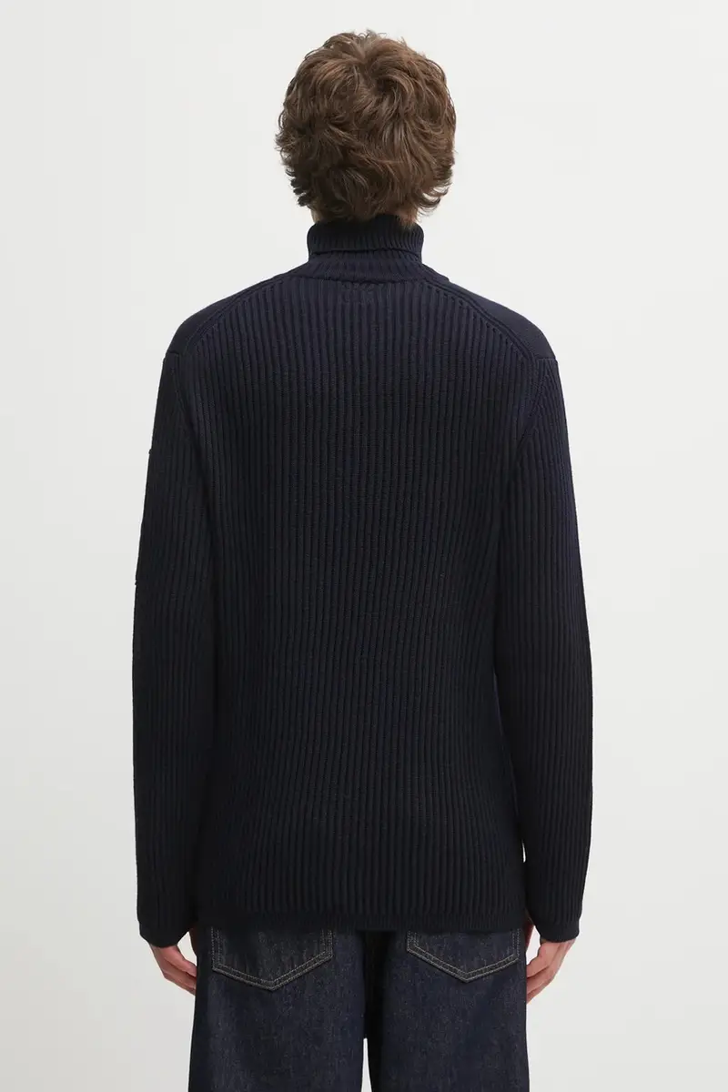 maglione con lana colore blu navy 19CMKN220A006595A miniatura 3