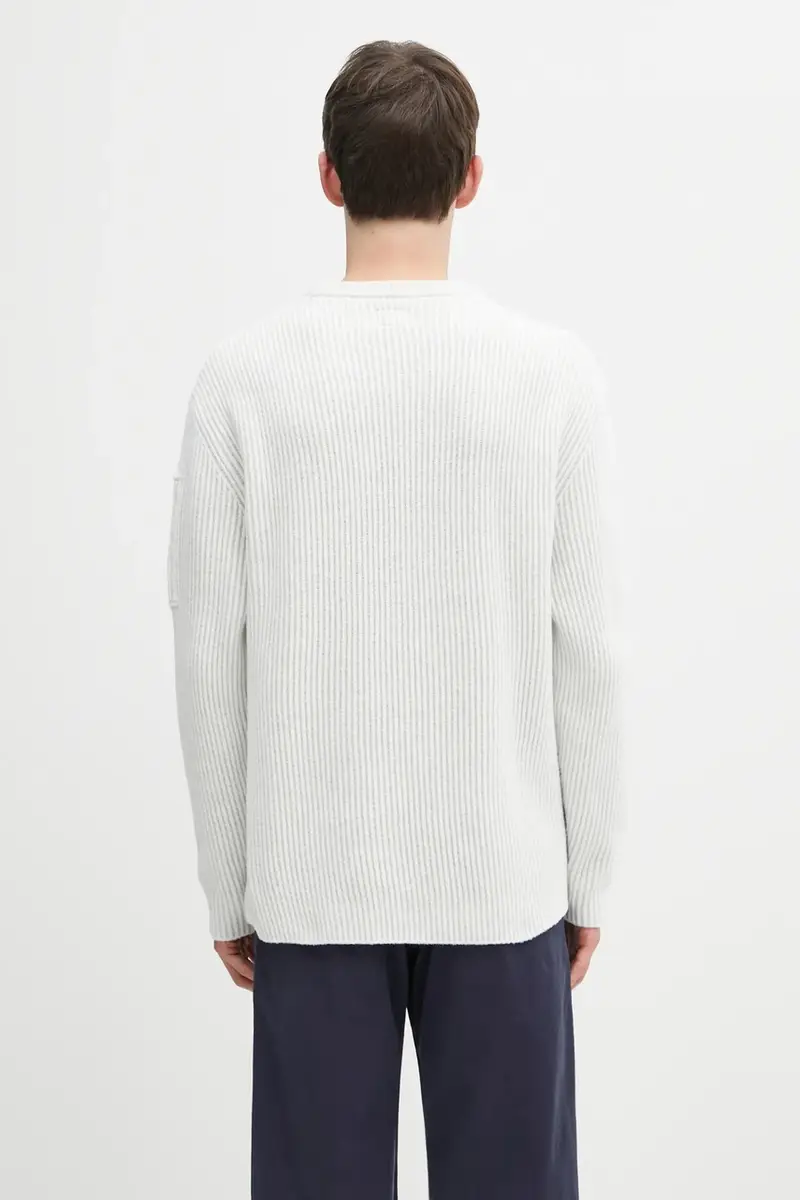 maglione con lana colore grigio 19CMKN307A006170A miniatura 3