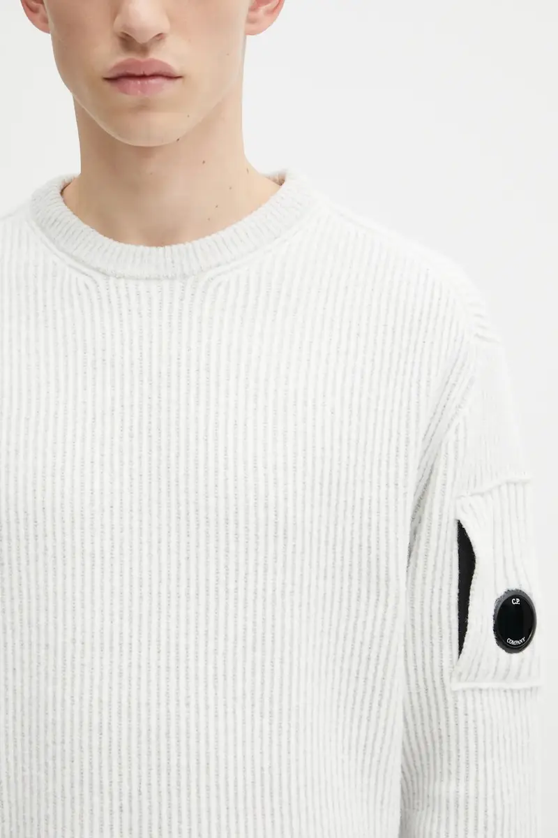 maglione con lana colore grigio 19CMKN307A006170A miniatura 4