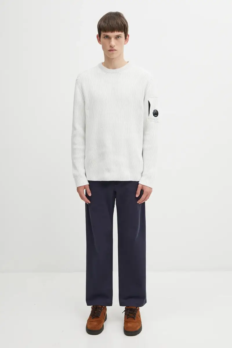 maglione con lana colore grigio 19CMKN307A006170A miniatura 5