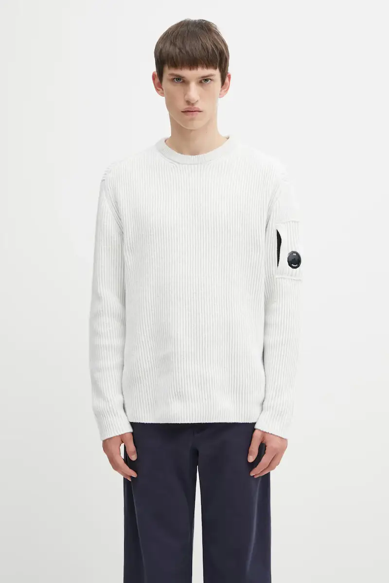 maglione con lana colore grigio 19CMKN307A006170A