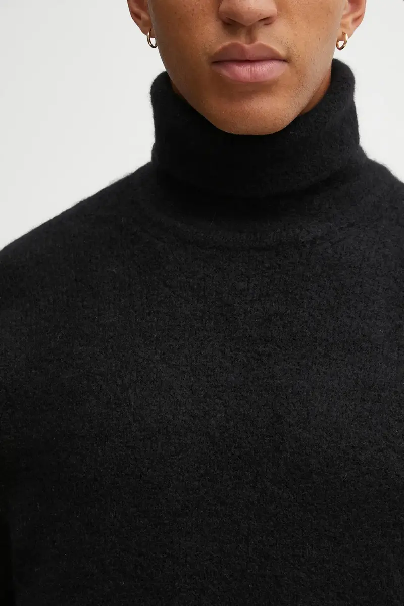 maglione con lana colore nero 19CMKN281A110509A miniatura 4