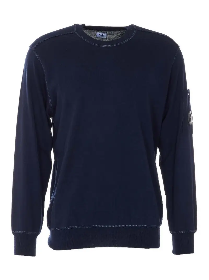 Maglione con logo Blu