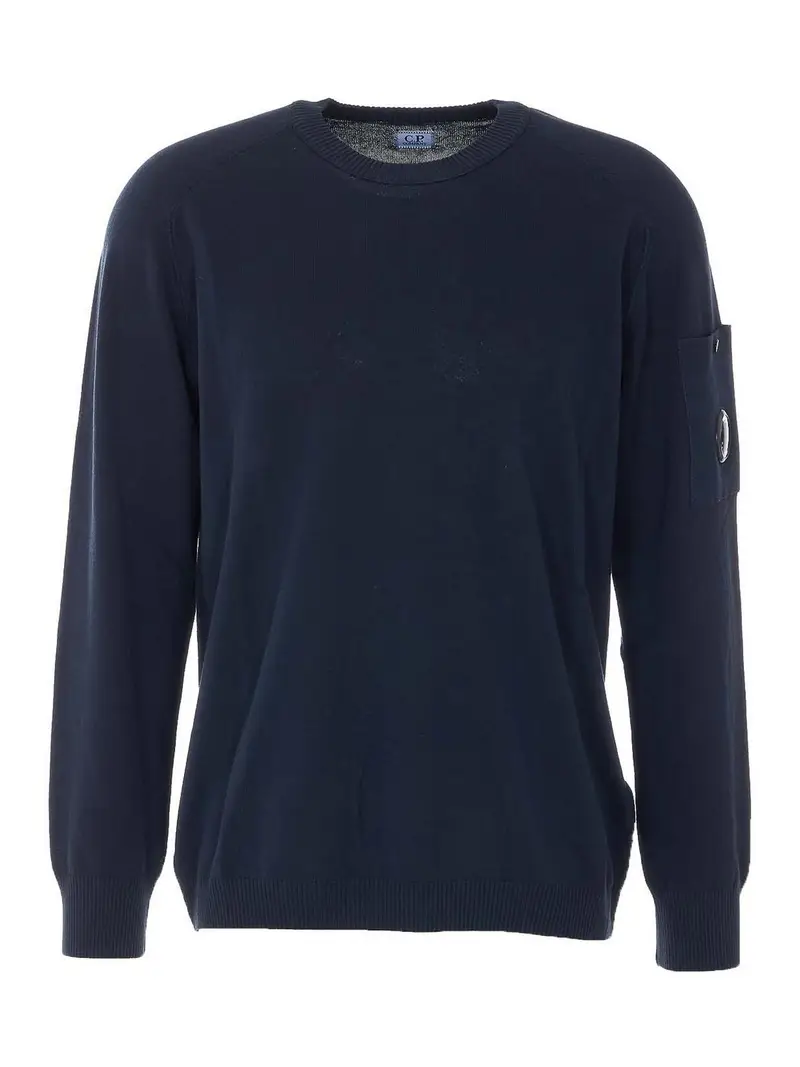 Maglione con logo Blu
