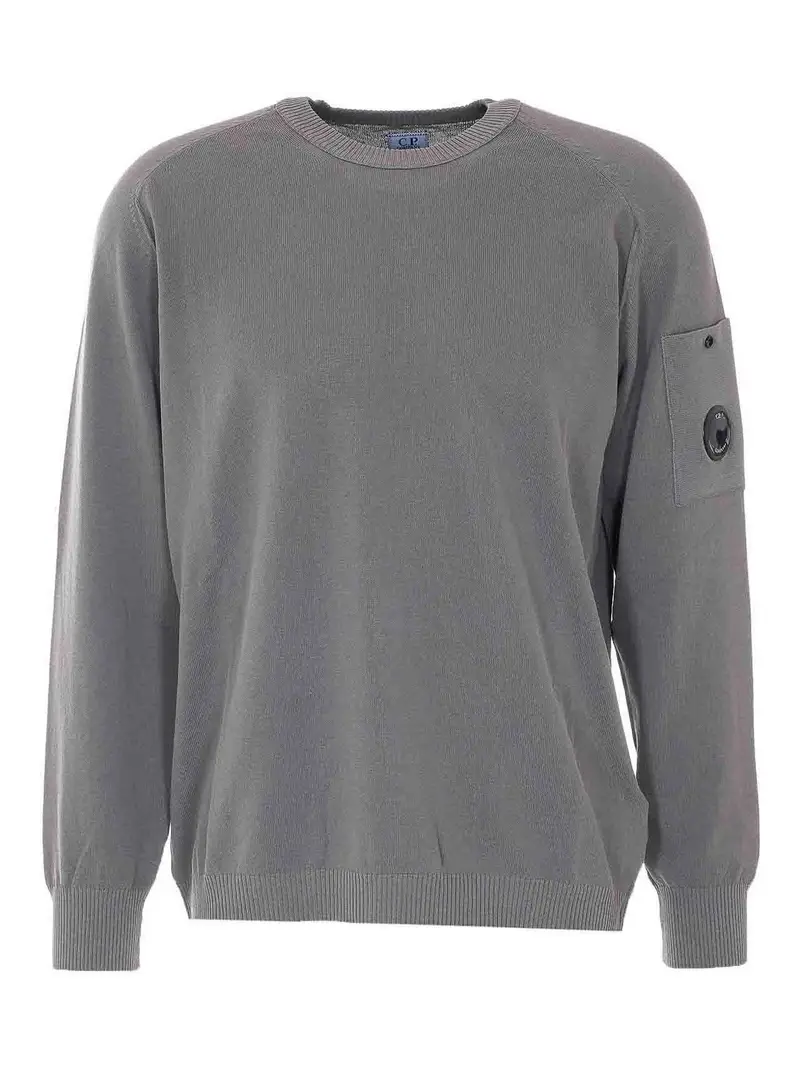 Maglione con logo Grigio