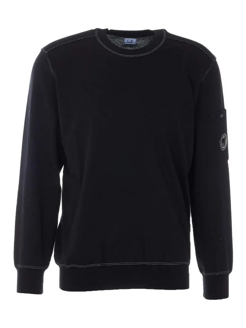 Maglione con logo Nero