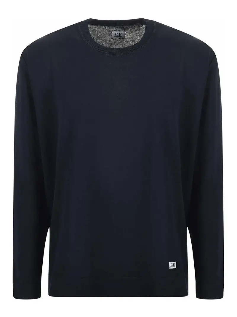 Maglione del filo di cotone Blu