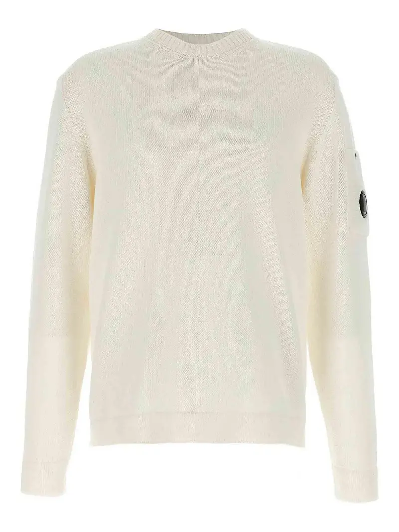 Maglione di cotone mercerizzato Bianco