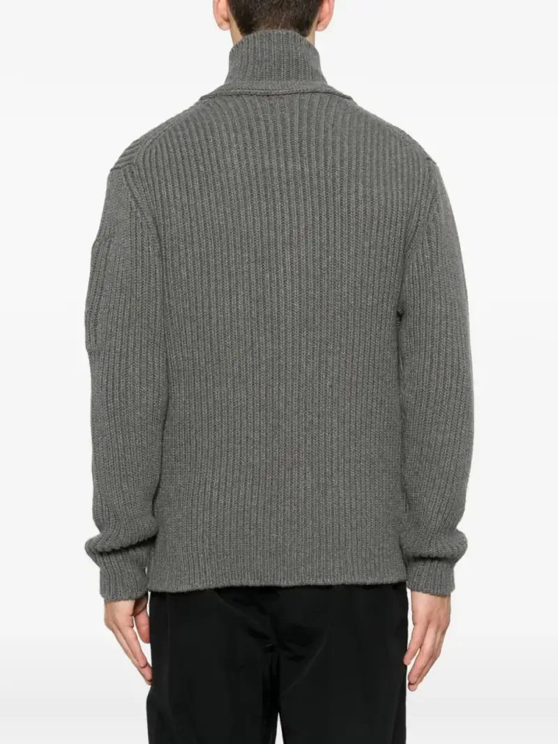 C.p. Company Maglione grigio in lana per uomo miniatura 3
