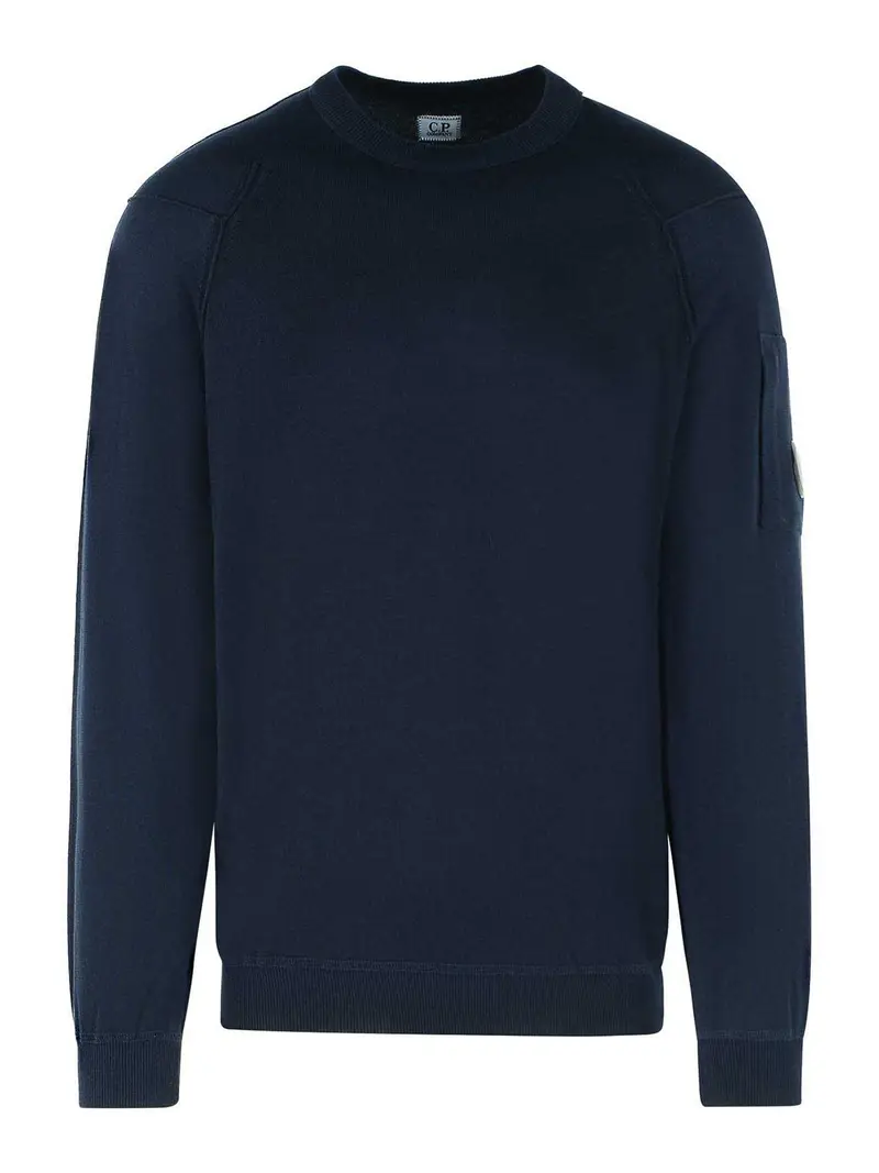 Maglione in cotone blu