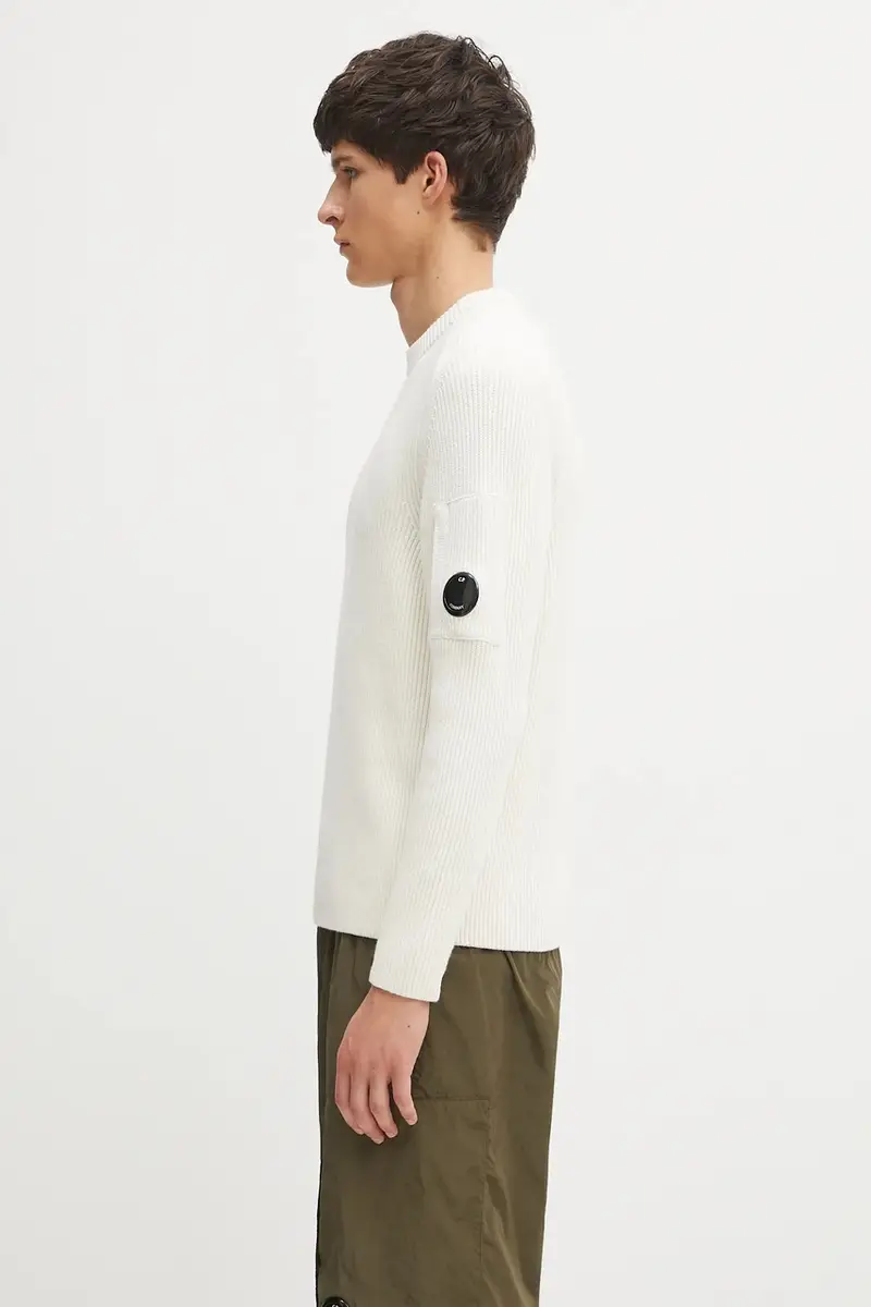 maglione uomo colore beige 19CMKN015A006608A miniatura 2