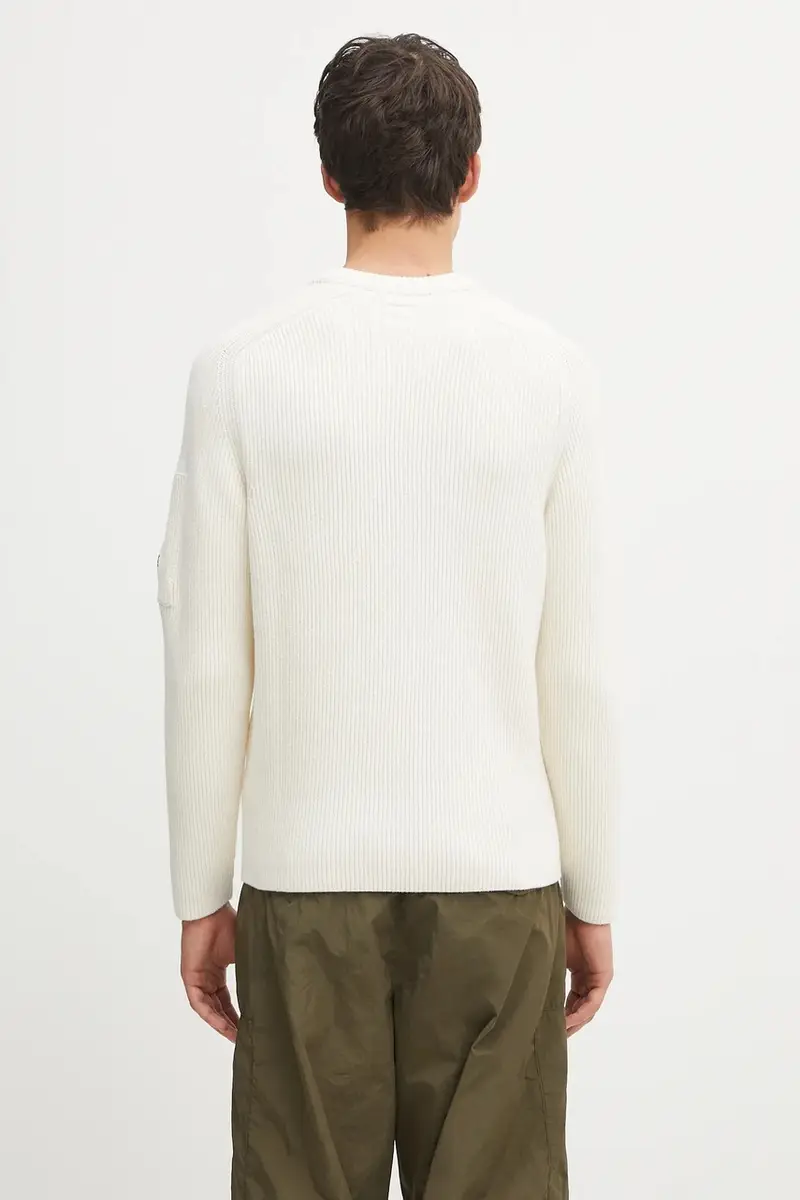 maglione uomo colore beige 19CMKN015A006608A miniatura 3