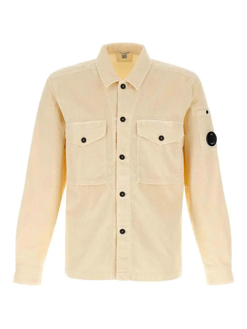 Overshirt in velluto a coste Beige