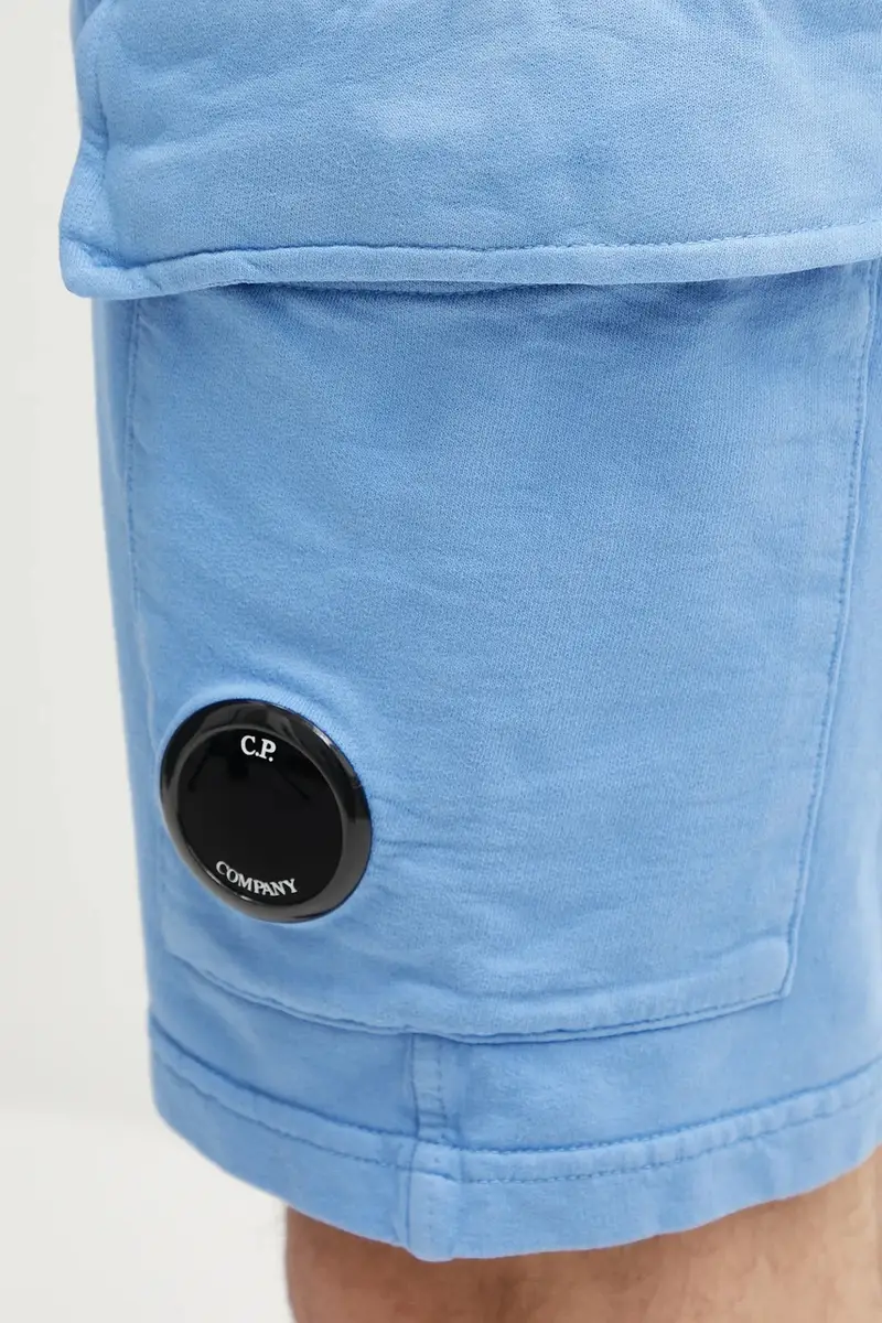 pantaloncini in cotone Blu miniatura 3