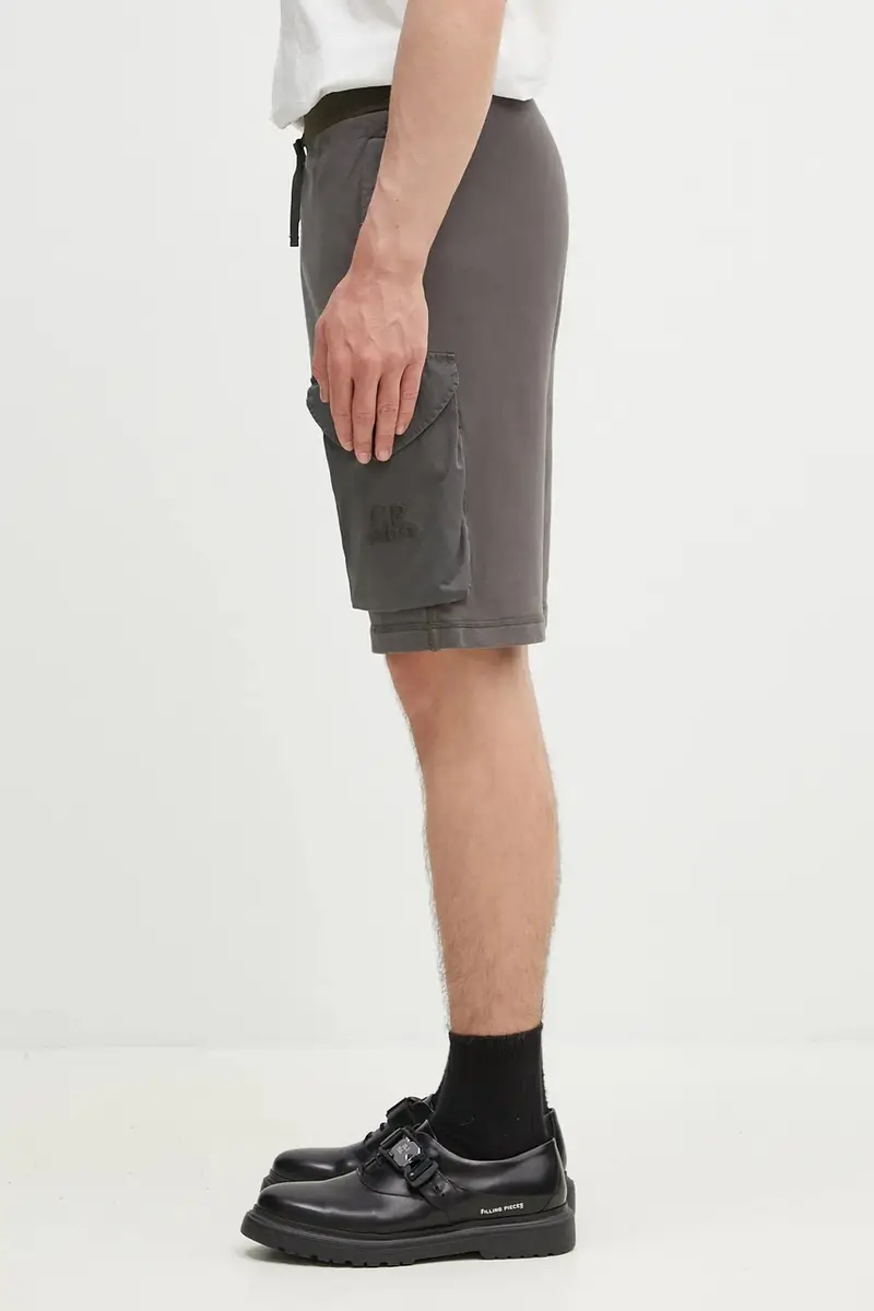 pantaloncini in cotone Grigio miniatura 2