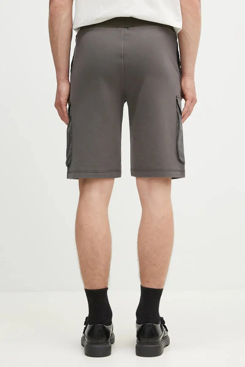 pantaloncini in cotone Grigio miniatura 3