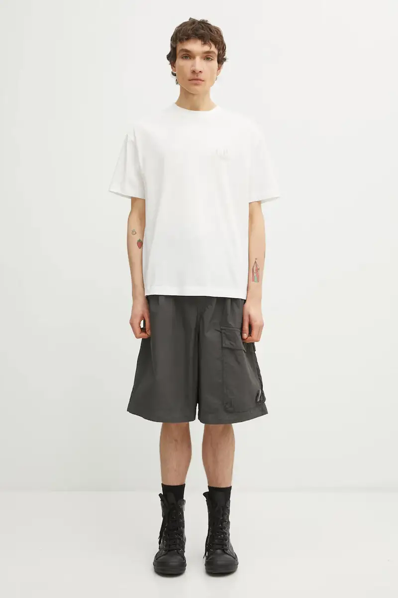 pantaloncini in cotone Grigio miniatura 5