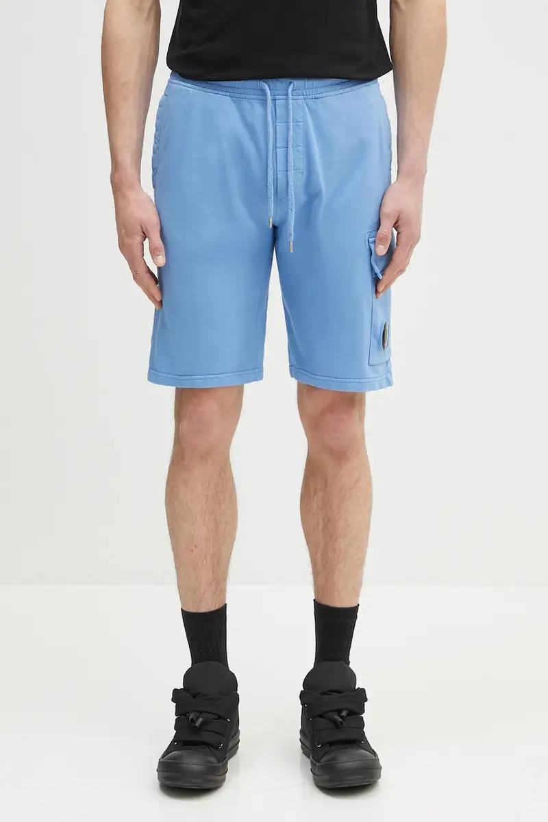 pantaloncini in cotone uomo colore blu 18CMSB069A002246G