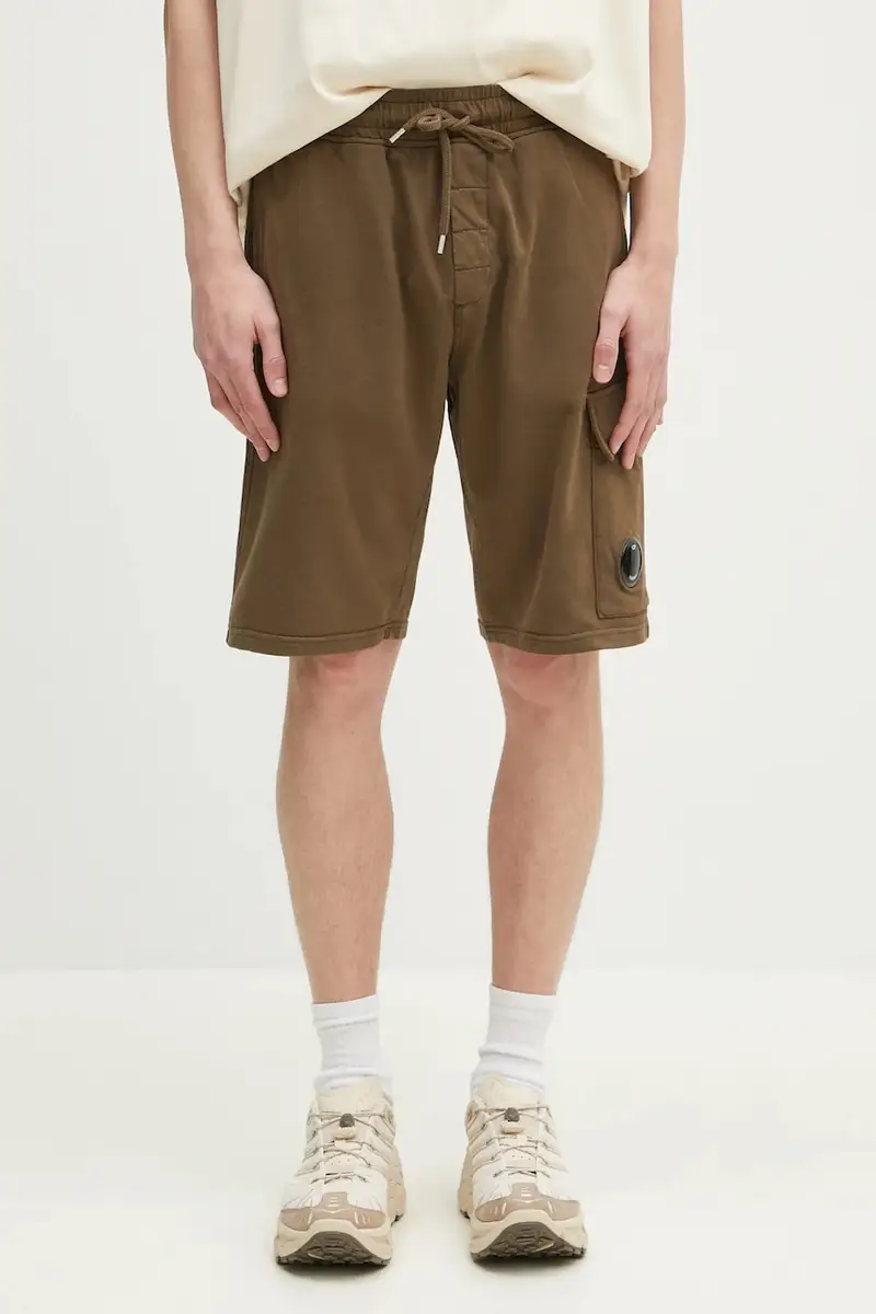 pantaloncini in cotone uomo colore verde 18CMSB069A002246G