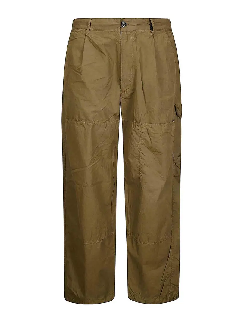 Pantalone Cargo In Microreps Pesca Verde