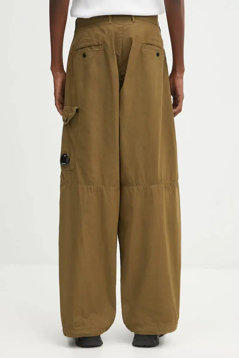 pantaloni in cotone uomo colore verde 19CMPA065A110324G miniatura 3